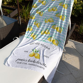 Serviette De Plage Impression citron | Citrus Bachelorette Week-end