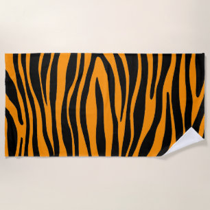 Serviette De Plage Impression de la Zèbre orange Princeton