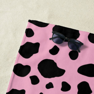 Serviette De Plage Impression de vache, Motif de vache, Spots de vach
