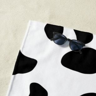 Serviette De Plage Impression De Vache, Motif De Vache, Spots De Vach