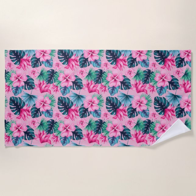 Serviette De Plage Impression hawaïenne (Devant)