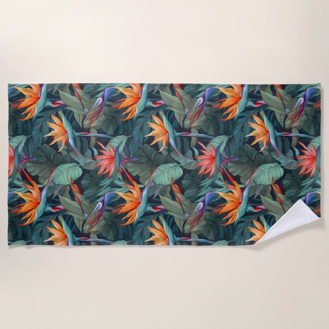 Serviette De Plage Impression hawaïenne (Devant)