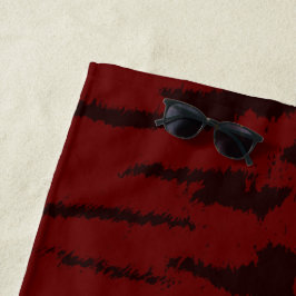 Serviette De Plage Impression numérique rouge Tiger