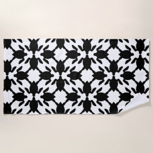 Serviette De Plage imprimé hawaïen Modern Honu ( tortue de mer ) Moti
