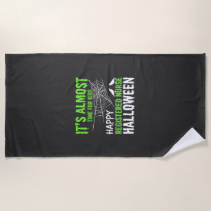 Serviette De Plage Infirmière diplômée Halloween Toile d'araignée et