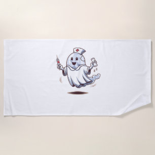 Serviette De Plage infirmière fantôme T-shirt classique