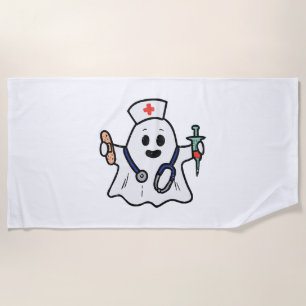 Serviette De Plage Infirmière Ghost Scrub Costume Halloween Pour Infi