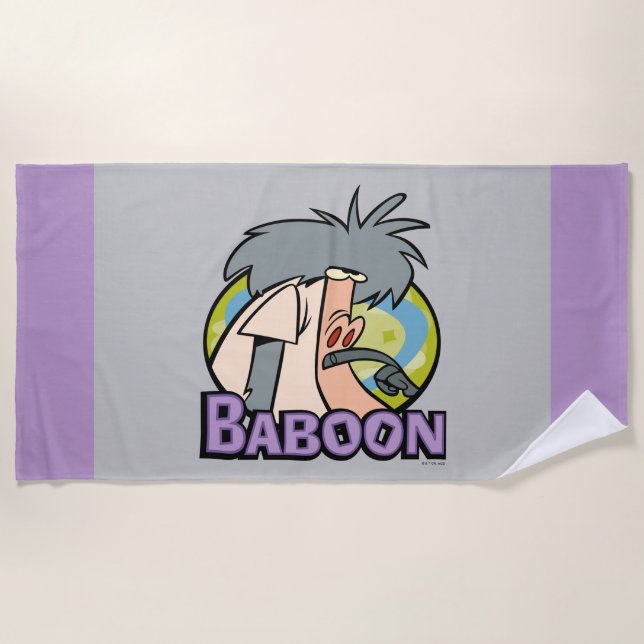 Serviette De Plage Insigne de caractère I.R. Baboon (Devant)