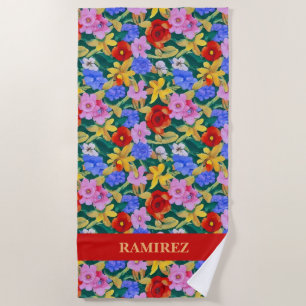 Serviette de plage inspirée Frida Kahlo