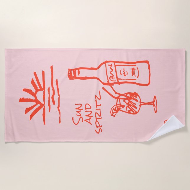 Serviette De Plage Invitation Enterrement de Vie de Jeune Fille Solei (Devant)
