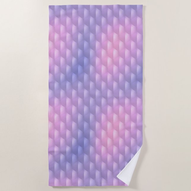 Serviette De Plage Iridescente violet et rose (Devant)
