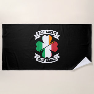 Serviette De Plage Irlandais Italien Demi Gaelic Demi Garlic Saint Pa