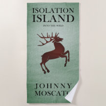 Serviette de plage Isolation Island Deer