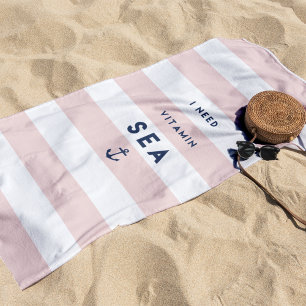 Serviette De Plage J'ai besoin de la mer de vitamine Réparti