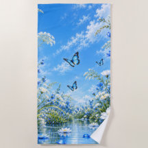 Jardin de prairie fleurie Papillon Bleu