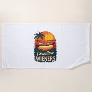 Serviette De Plage J'avale Saucy Wieners Drôle Adulte Plaisanterie Ho