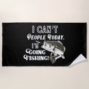 Serviette De Plage Je ne peux pas faire de pêche à la basse Sports