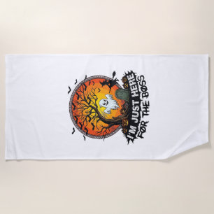 Serviette De Plage Je suis juste là patron Halloween Fantôme Sorcière