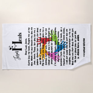 SERVIETTE DE PLAGE JESUS HEALS BEACH TOWING