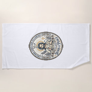 Serviette De Plage Jesus Lo Fi Rythmes D'étude T-Shirt Graphique Esth