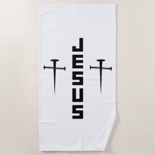Serviette De Plage JESUS Nail Croix foi chrétienne pour les croyants