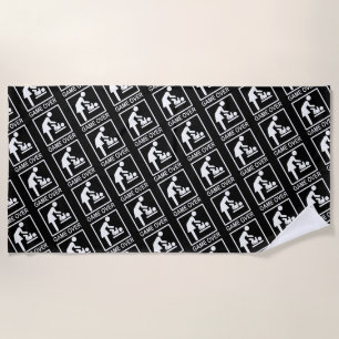 Serviette De Plage Jeu sur maman humoristique Pictogramme