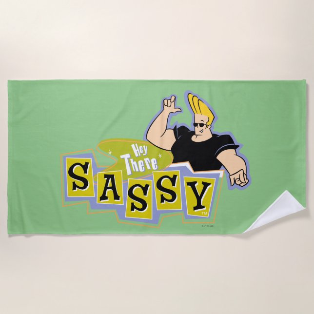 Serviette De Plage Johnny Bravo - Hey There Sassy (Devant)