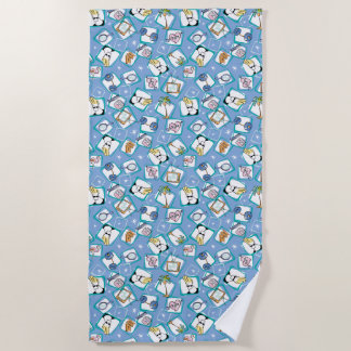 Serviette De Plage Johnny Bravo Icon Pattern