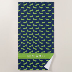 Serviette De Plage Joli Alligator Motif Enfants