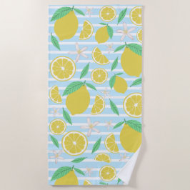 Serviette De Plage Joli Citrons Fruit D'Agrumes Frais Gratuits