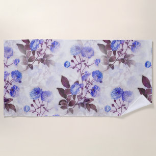 Serviette De Plage Jolie impression de fleurs violettes