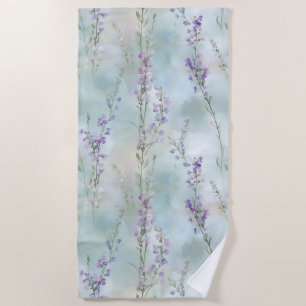 Serviette De Plage Jolies Fleurs Violettes