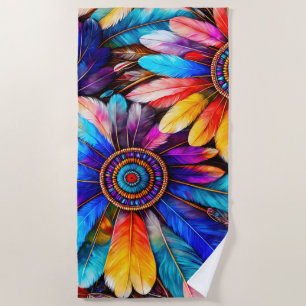 Serviette De Plage Jolies plumes