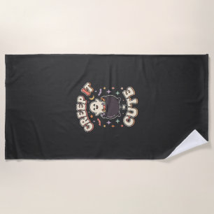 Serviette De Plage Jolies vibrations effrayantes d'Halloween