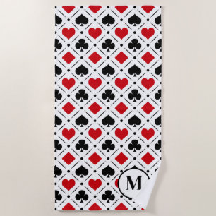 Serviette De Plage Jouer des symboles de cartes