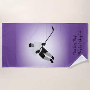 Serviette De Plage Joueur de hockey sur glace  