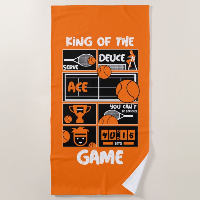 Serviette De Plage Joueur de tennis junior (Devant)