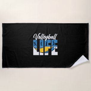 Serviette De Plage Joueur de volley-ball Volley-ball