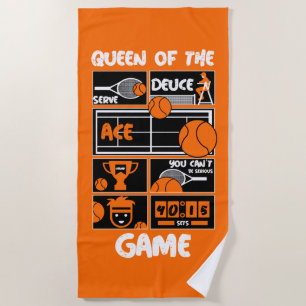 Serviette De Plage Joueuse Junior de Tennis