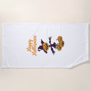 Serviette De Plage Joyeux épouvantail d'Halloween