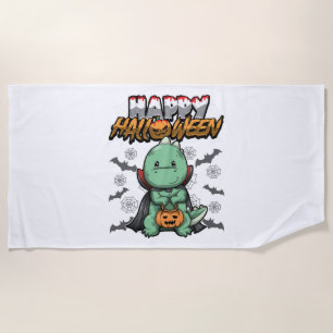 Serviette De Plage Joyeux Halloween Dragon déguisé