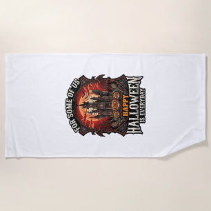 Serviette De Plage Joyeux Halloween est tous les jours Château hanté