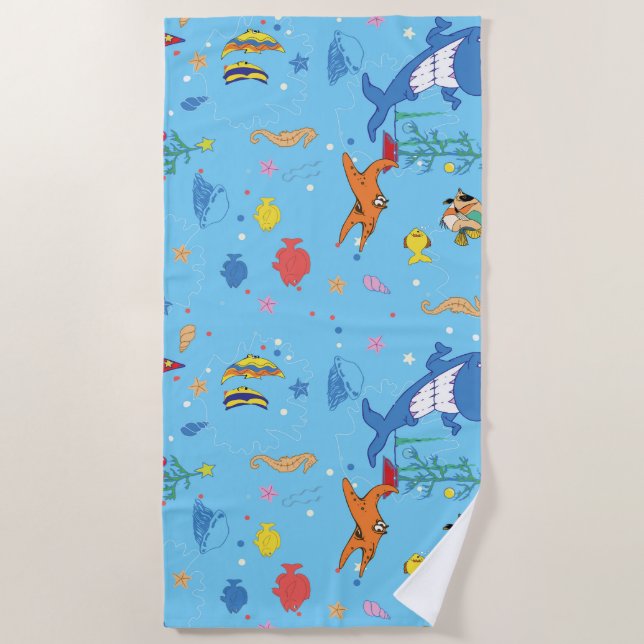 Serviette De Plage Joyeux Noël Shark (Devant)