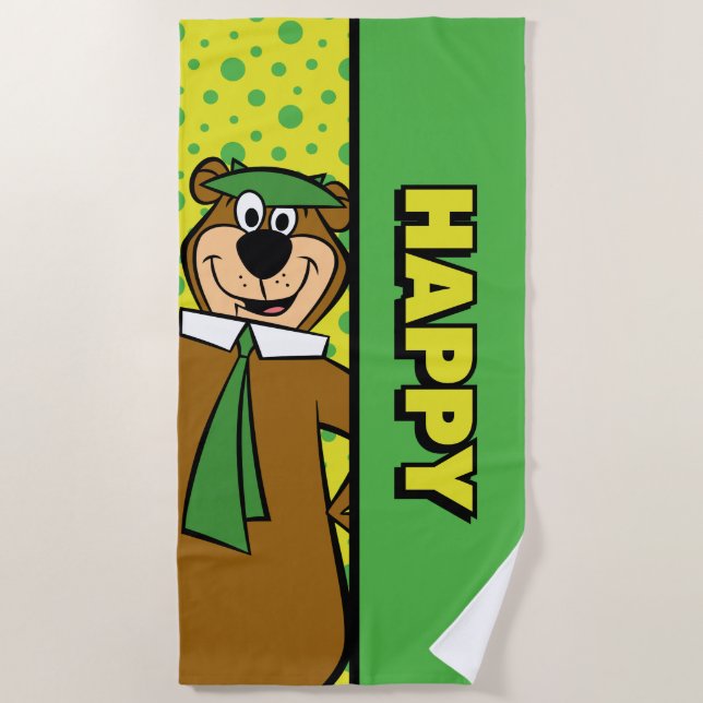 Serviette De Plage Joyeux Yogi Bear (Devant)
