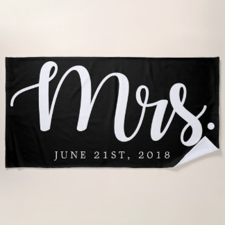 Serviette De Plage Juste marié | Lune de miel Mariage