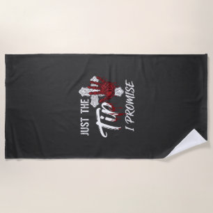 Serviette De Plage Juste pour promettre Halloween Main Sanglante Croi
