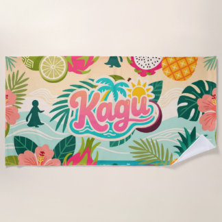 Serviette De Plage Kagu Tropical Tutti Frutti