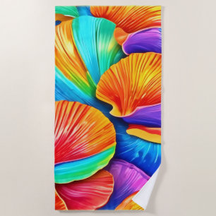 Serviette De Plage Kaleidoscope des coquilles océaniques