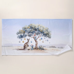 Serviette De Plage Kangourous Koalas Ornithorynque Noël Eucalyptus Bo