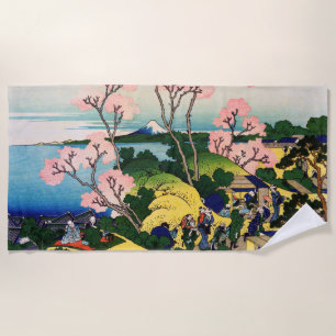 Serviette De Plage Katsushika Hokusai - Gotenyama, Tokaido, Shinagawa